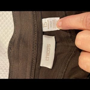 Brown stretch leggings, elastic waist,